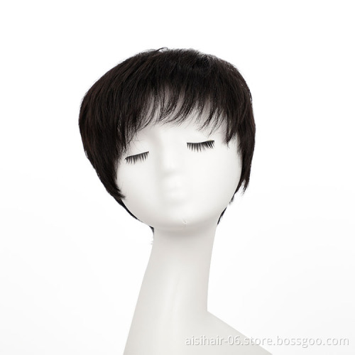 Aisi Hair With Bangs Cuticle Aligned 10A Grade Short For Black Women Indian Bob 100% Human Hair Wig